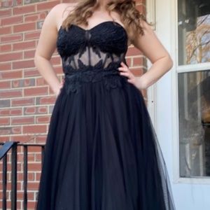 Black Lace Prom Dress